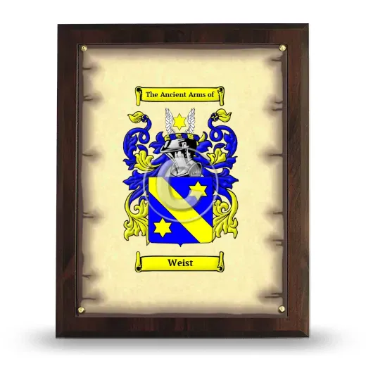Weist Coat of Arms Plaque
