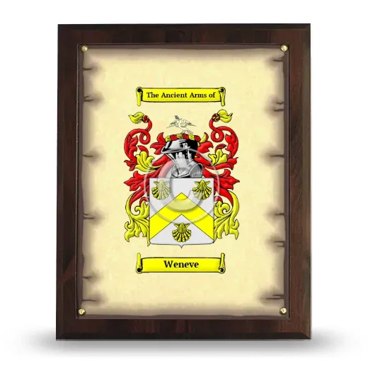 Weneve Coat of Arms Plaque