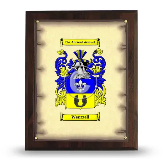 Wentzell Coat of Arms Plaque