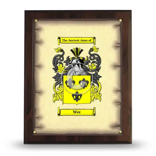 Wer Coat of Arms Plaque