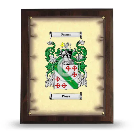 Were Coat of Arms Plaque