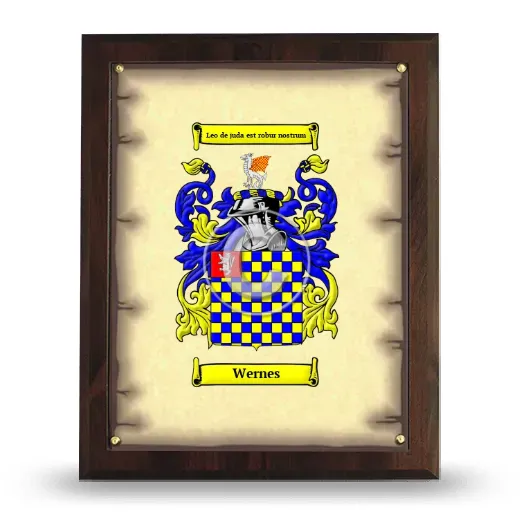 Wernes Coat of Arms Plaque