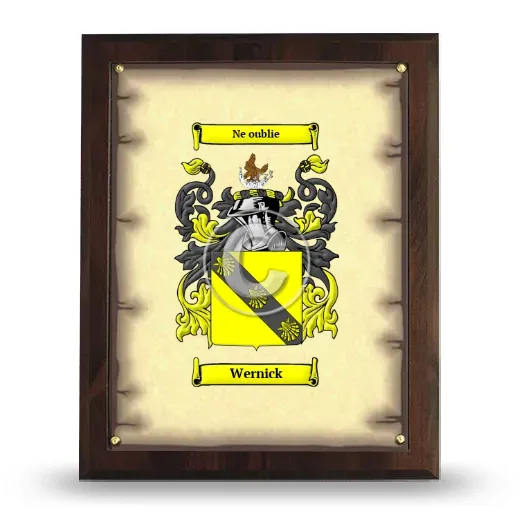 Wernick Coat of Arms Plaque