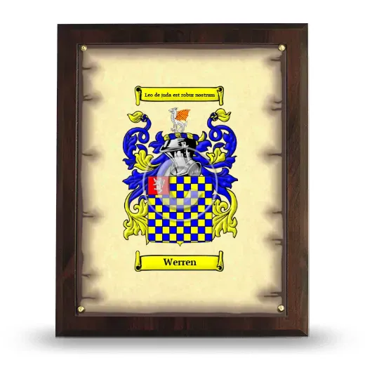 Werren Coat of Arms Plaque