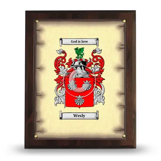 Wesly Coat of Arms Plaque