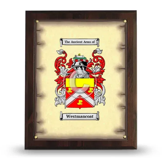 Westmancoat Coat of Arms Plaque