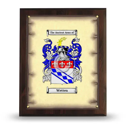 Wetten Coat of Arms Plaque