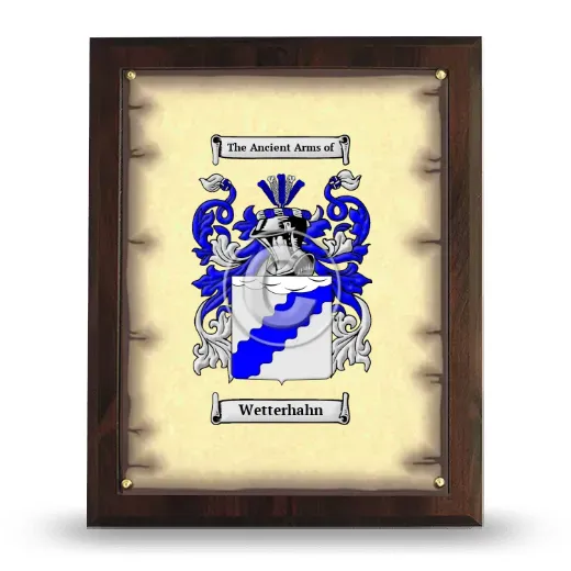 Wetterhahn Coat of Arms Plaque