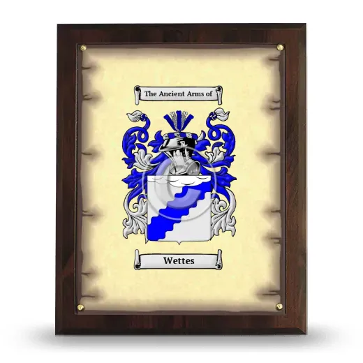 Wettes Coat of Arms Plaque