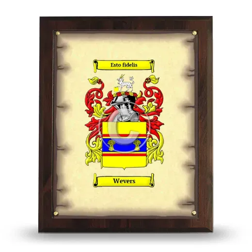Wevers Coat of Arms Plaque