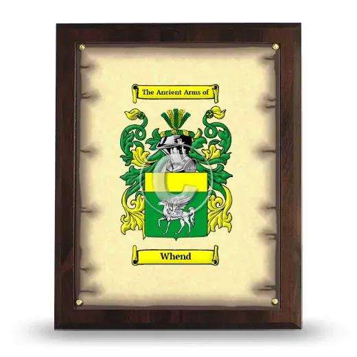 Whend Coat of Arms Plaque