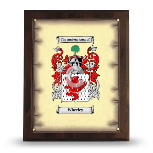 Wherley Coat of Arms Plaque