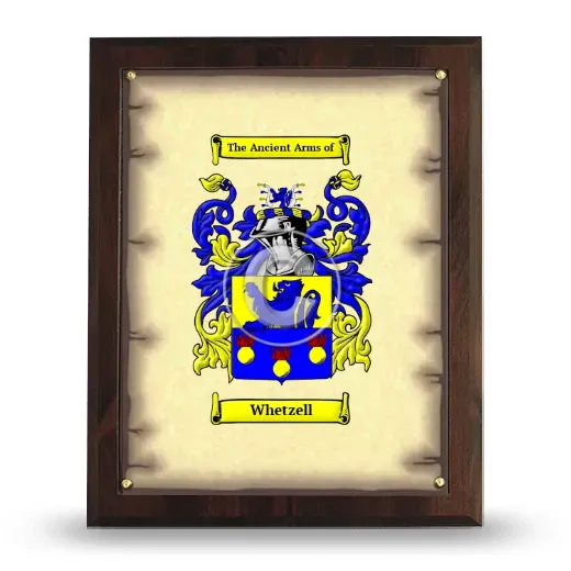 Whetzell Coat of Arms Plaque