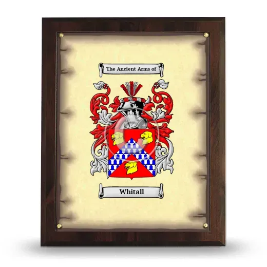 Whitall Coat of Arms Plaque