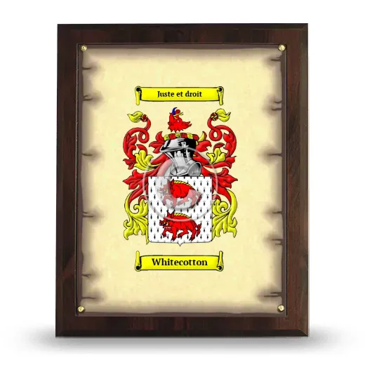 Whitecotton Coat of Arms Plaque