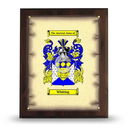 Whiting Coat of Arms Plaque