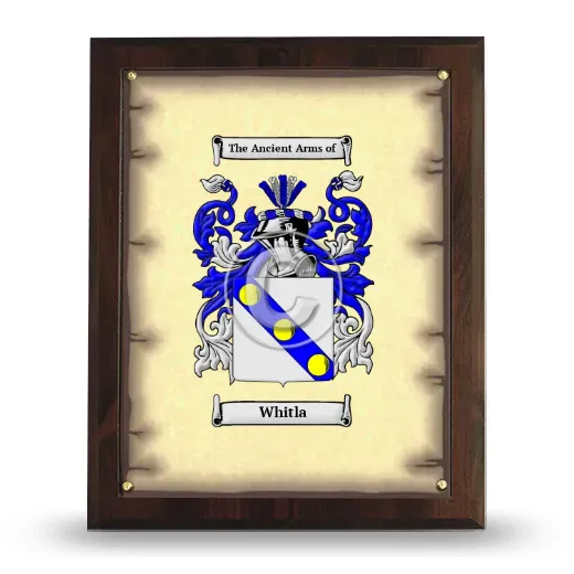 Whitla Coat of Arms Plaque