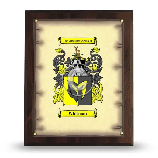 Whitman Coat of Arms Plaque