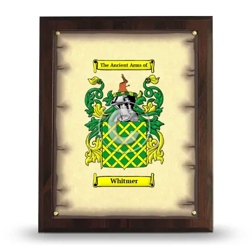Whitmer Coat of Arms Plaque
