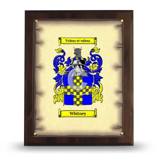 Whitney Coat of Arms Plaque