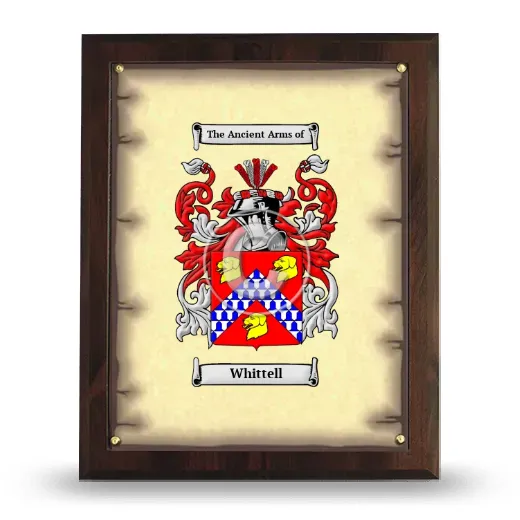 Whittell Coat of Arms Plaque