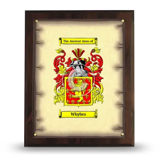 Whybro Coat of Arms Plaque