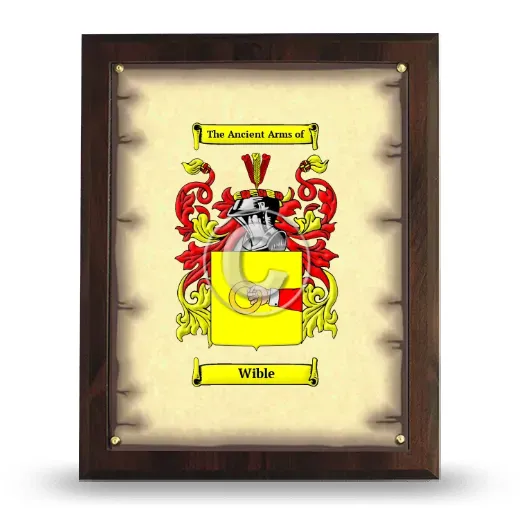 Wible Coat of Arms Plaque