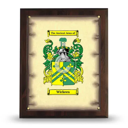 Wickeen Coat of Arms Plaque