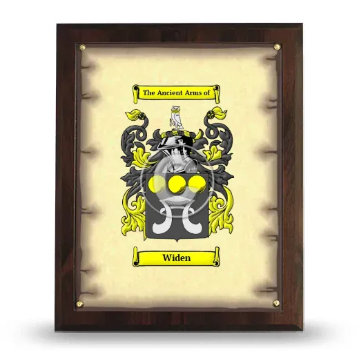 Widen Coat of Arms Plaque