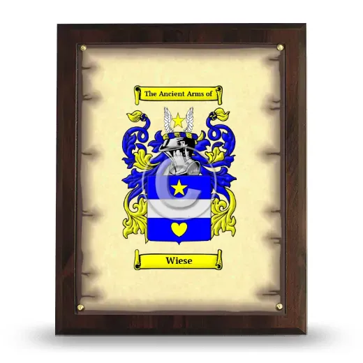 Wiese Coat of Arms Plaque