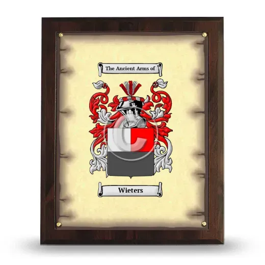 Wieters Coat of Arms Plaque