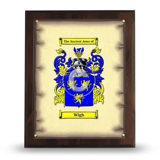 Wigh Coat of Arms Plaque