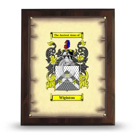 Wiginton Coat of Arms Plaque