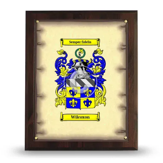 Wilcoxon Coat of Arms Plaque