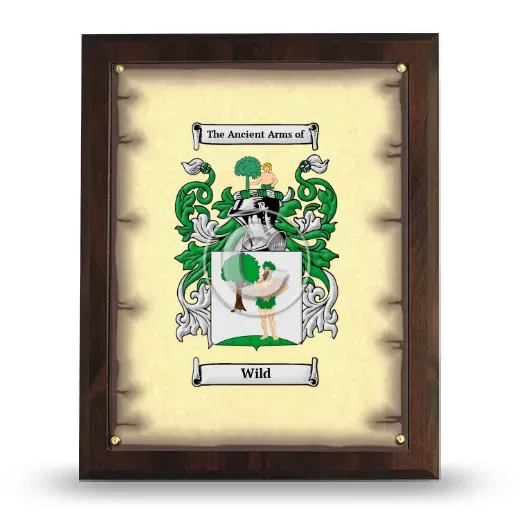 Wild Coat of Arms Plaque