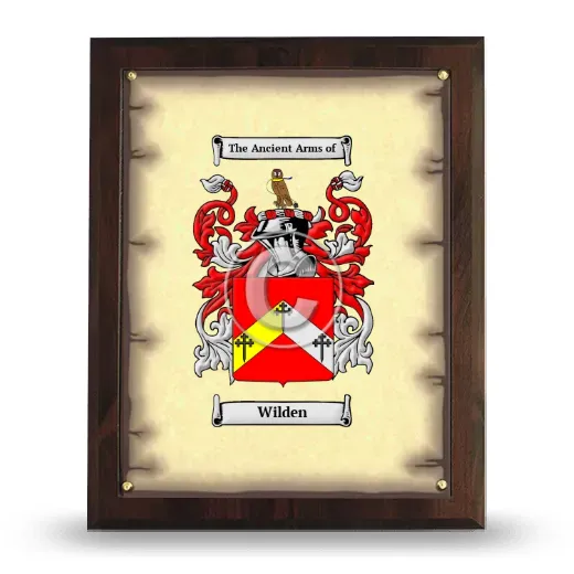 Wilden Coat of Arms Plaque