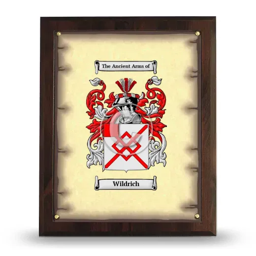 Wildrich Coat of Arms Plaque