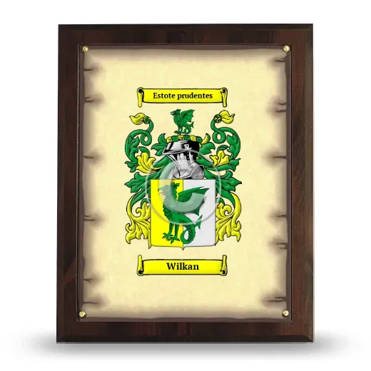 Wilkan Coat of Arms Plaque