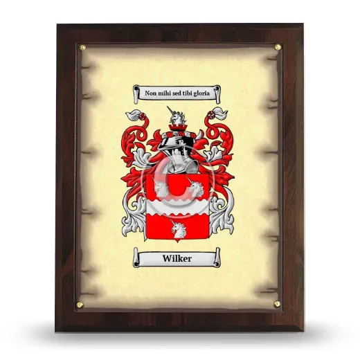 Wilker Coat of Arms Plaque