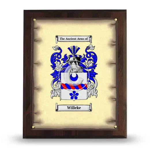 Willeke Coat of Arms Plaque