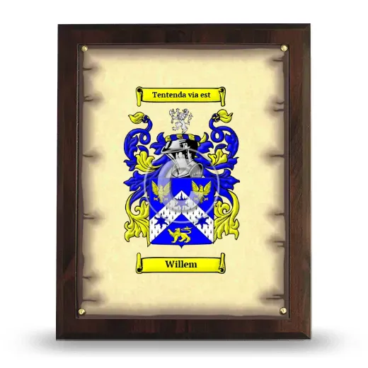 Willem Coat of Arms Plaque