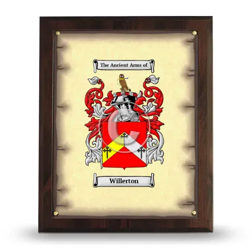 Willerton Coat of Arms Plaque