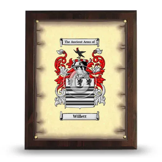 Willett Coat of Arms Plaque