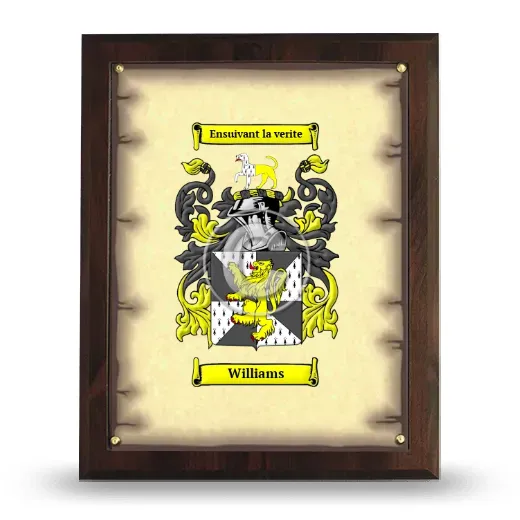 Williams Coat of Arms Plaque