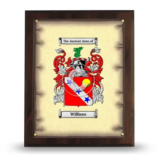 Willians Coat of Arms Plaque