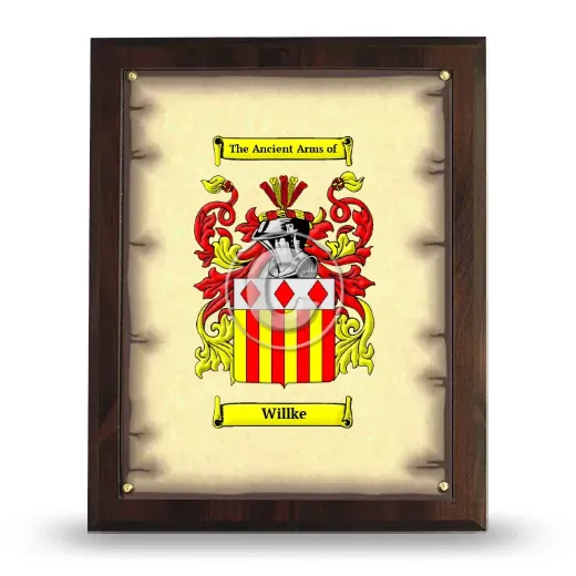 Willke Coat of Arms Plaque