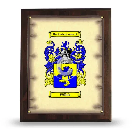 Willok Coat of Arms Plaque