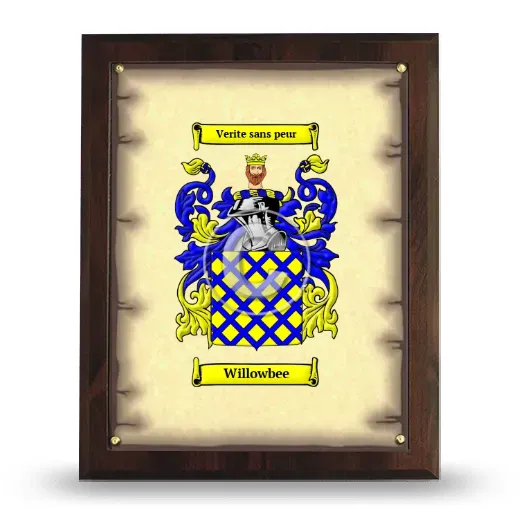 Willowbee Coat of Arms Plaque