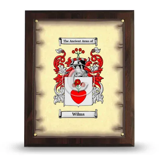 Wilms Coat of Arms Plaque