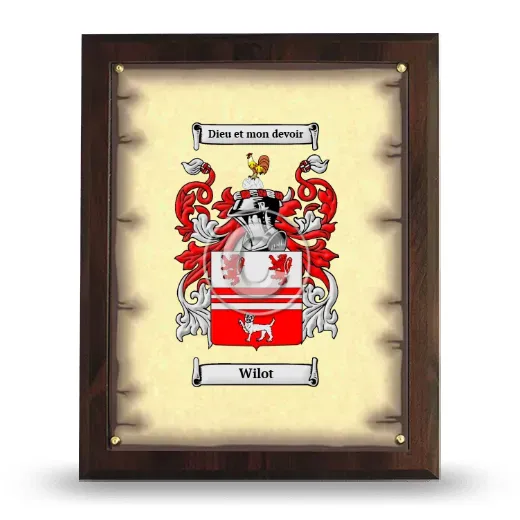 Wilot Coat of Arms Plaque